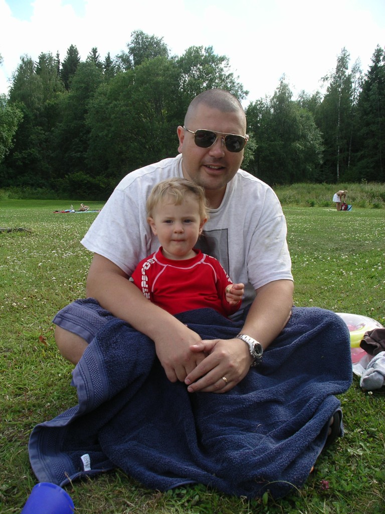 IMGP0102.JPG - Uppvärmning hos Pappa Chris mellan baden i Boten - Norberg hos farfar.