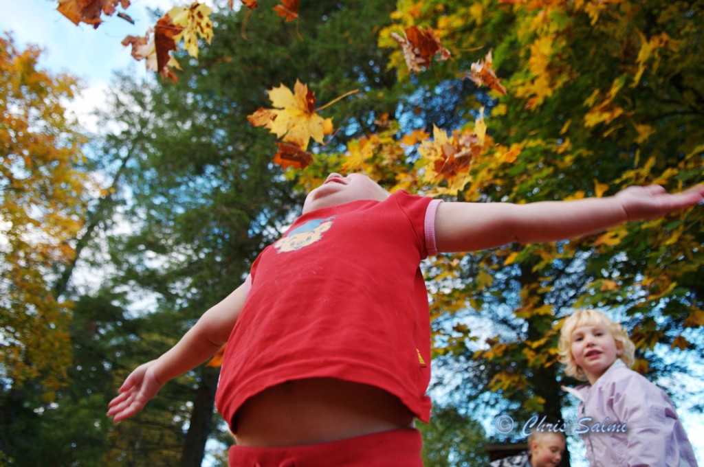 _DSC1758.JPG - Kusinerna leker i lövhögen