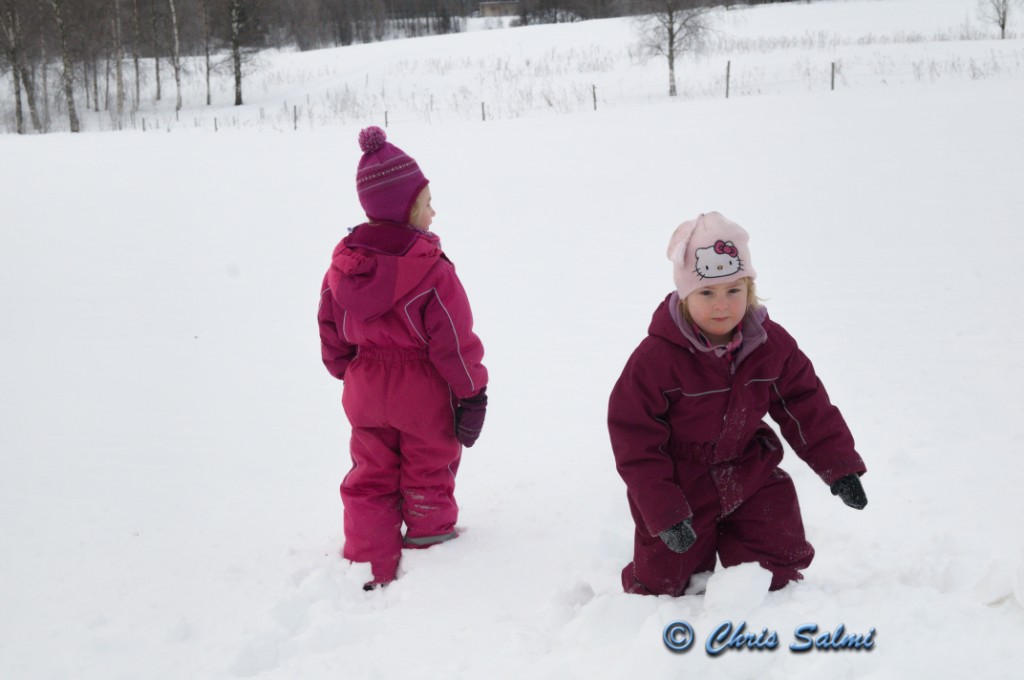 _DSC3434.JPG - Kusin Ines och Agnes väntar på skidlöparna